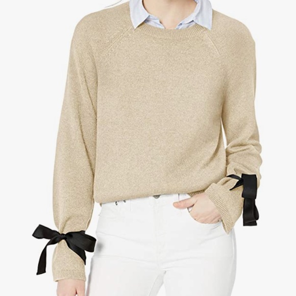J. Crew Mercantile Bell Sleeve Pullover Natural S - Picture 1 of 7